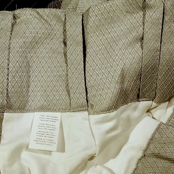 35"W x 63"L  Pinch Pleat Window Curtain Panel  Ocean Blue/Gray  Diamond  NEW - Picture 7 of 8